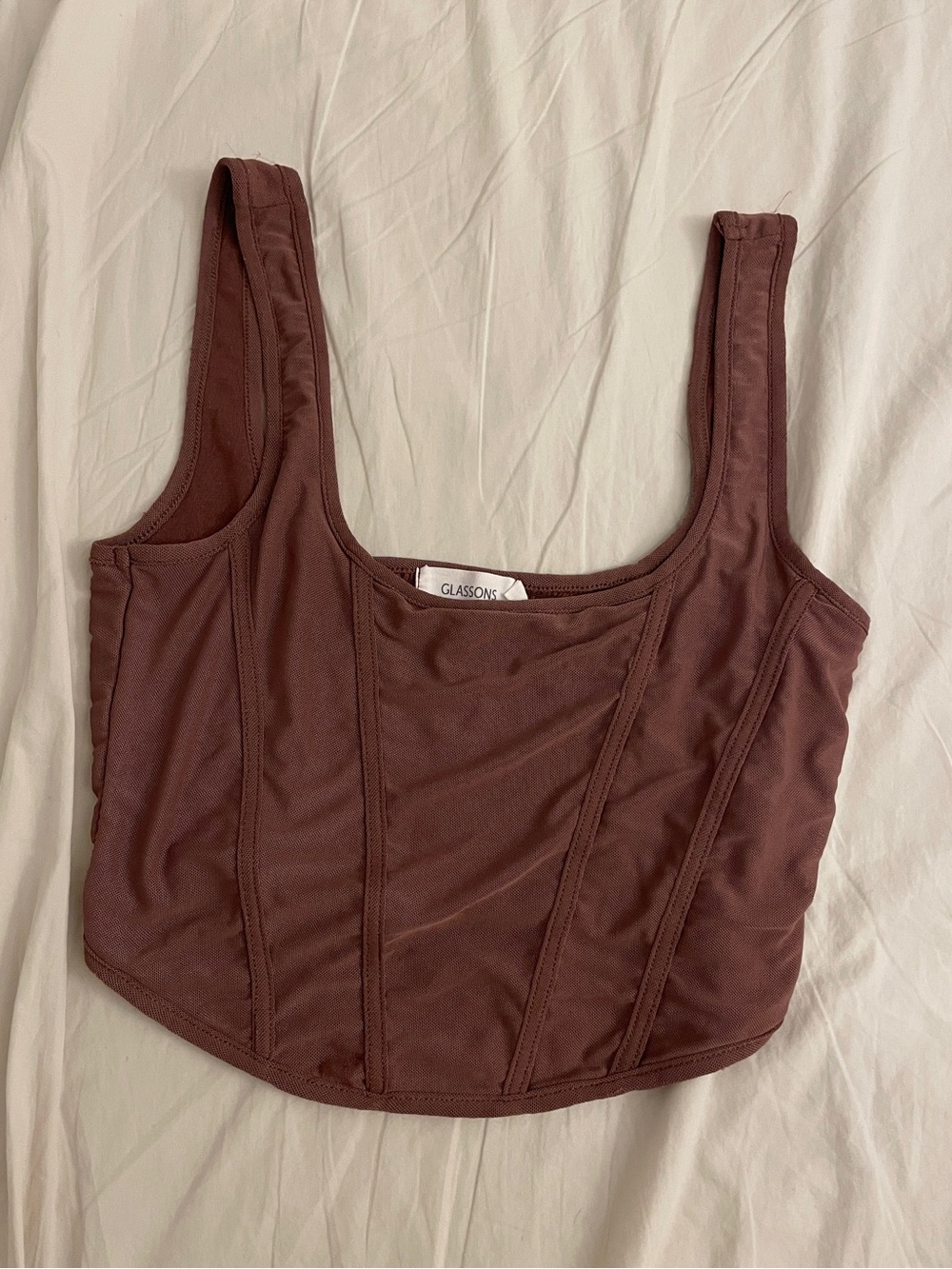 Glassons Mesh Corset Crop Top
